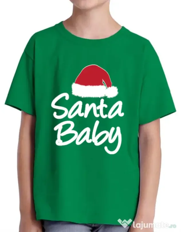 Tricou ADLER copil Santa baby Verde mediu