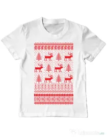 Tricou ADLER copil Reindeers Alb