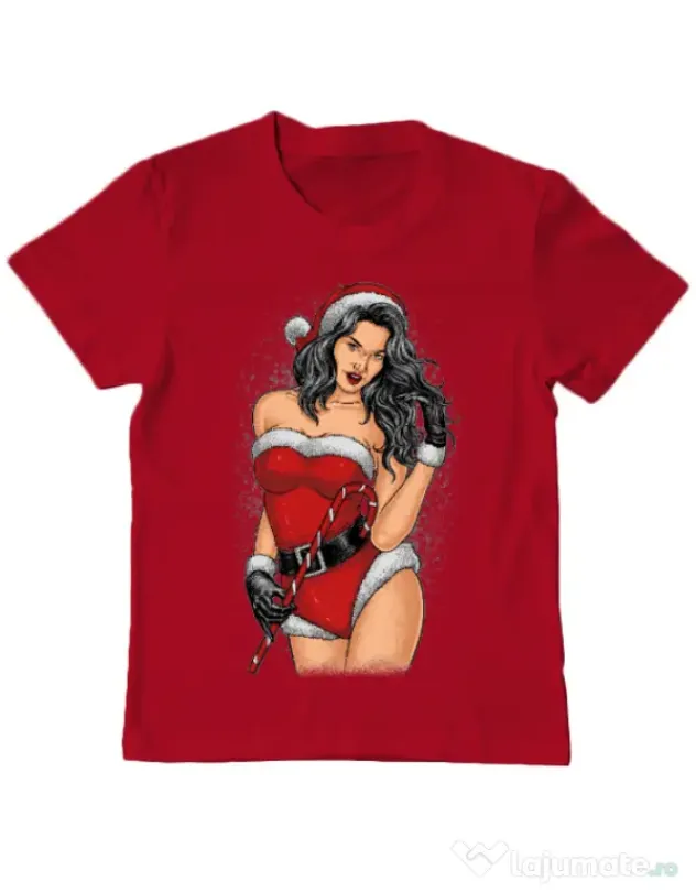 Tricou ADLER copil Sexy Santa Girl Rosu