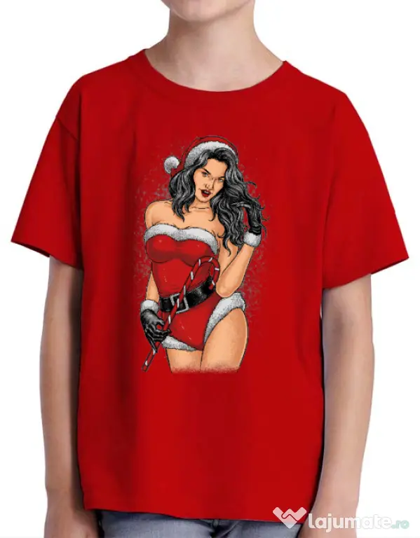 Tricou ADLER copil Sexy Santa Girl Rosu