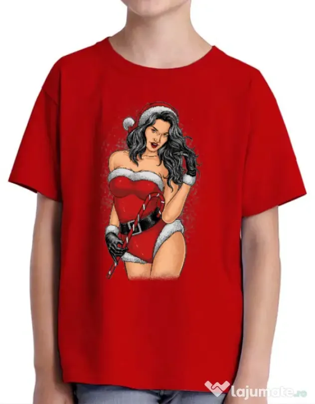Tricou ADLER copil Sexy Santa Girl Rosu