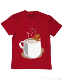 Tricou ADLER copil Gingerbread man Rosu
