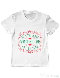 Tricou ADLER copil Most wonderful time Alb