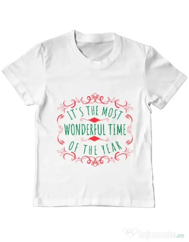Tricou ADLER copil Most wonderful time Alb