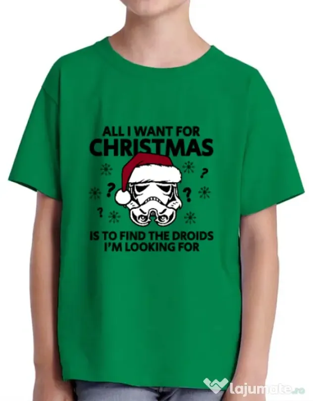 Tricou ADLER copil Christmas Trooper Verde mediu