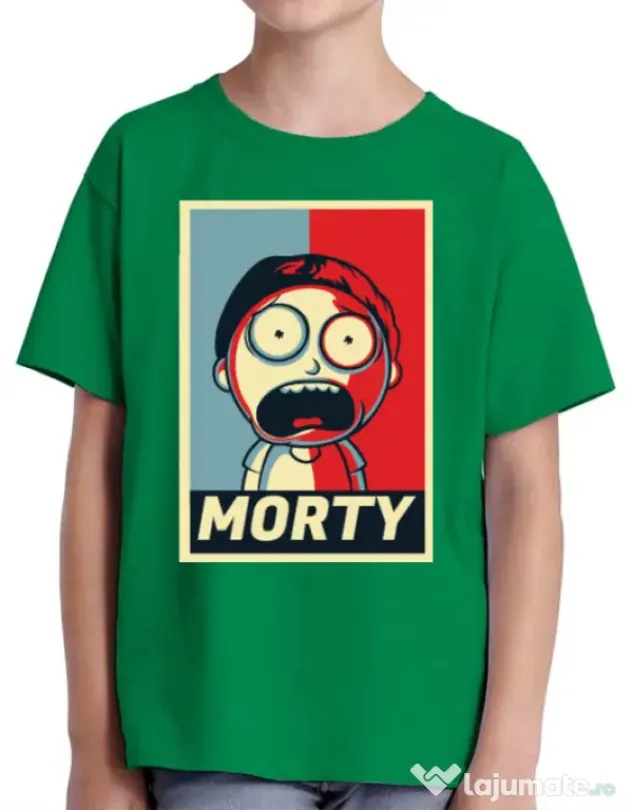 Tricou ADLER copil Morty Verde mediu
