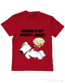 Tricou ADLER copil Where s my money Rosu