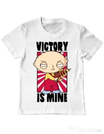 Tricou ADLER copil Victory is mine Alb
