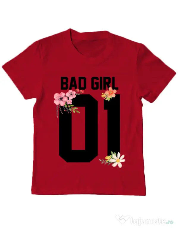 Tricou ADLER copil Bad girl Rosu
