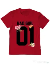 Tricou ADLER copil Bad girl Rosu 