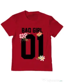 Tricou ADLER copil Bad girl Rosu