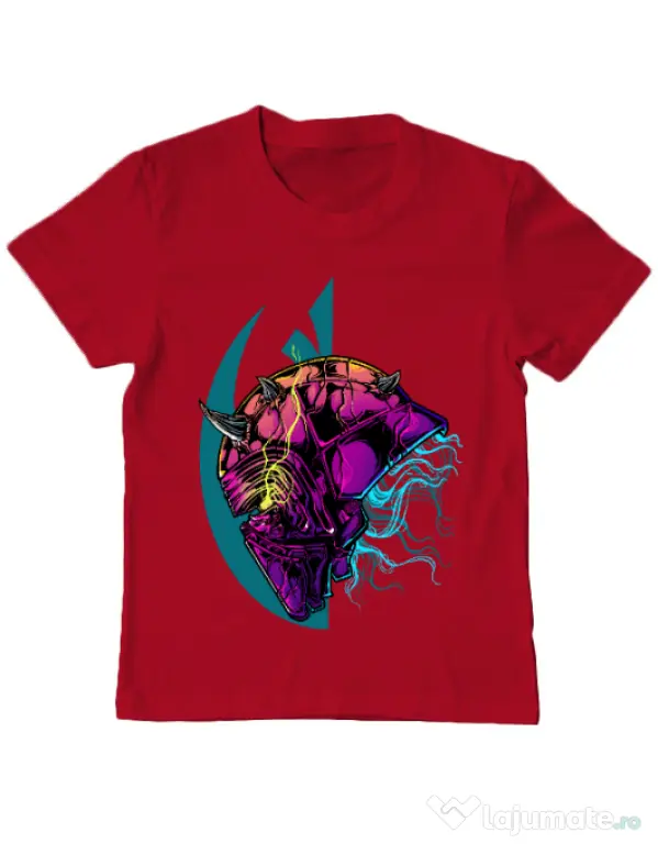 Tricou ADLER copil Helmet Rosu