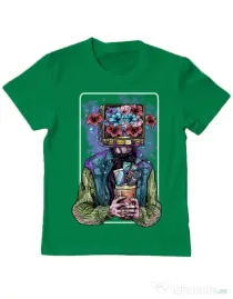 Tricou ADLER copil Human milenial Verde mediu