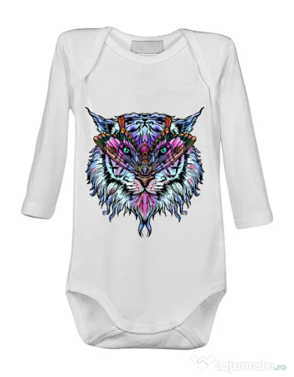 Baby body Tiger buterfly Alb