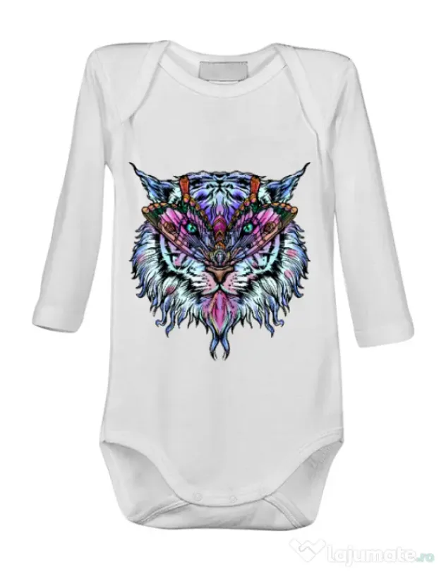 Baby body Tiger buterfly Alb