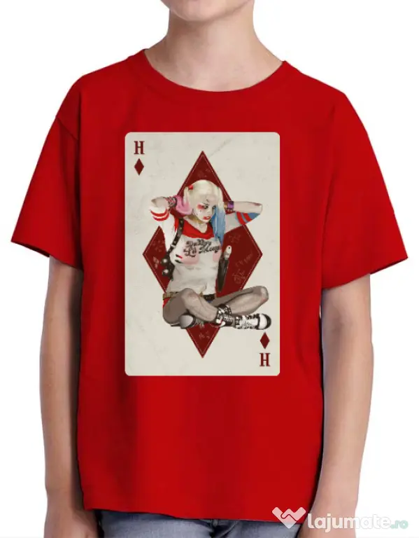 Tricou ADLER copil Harley Card Rosu