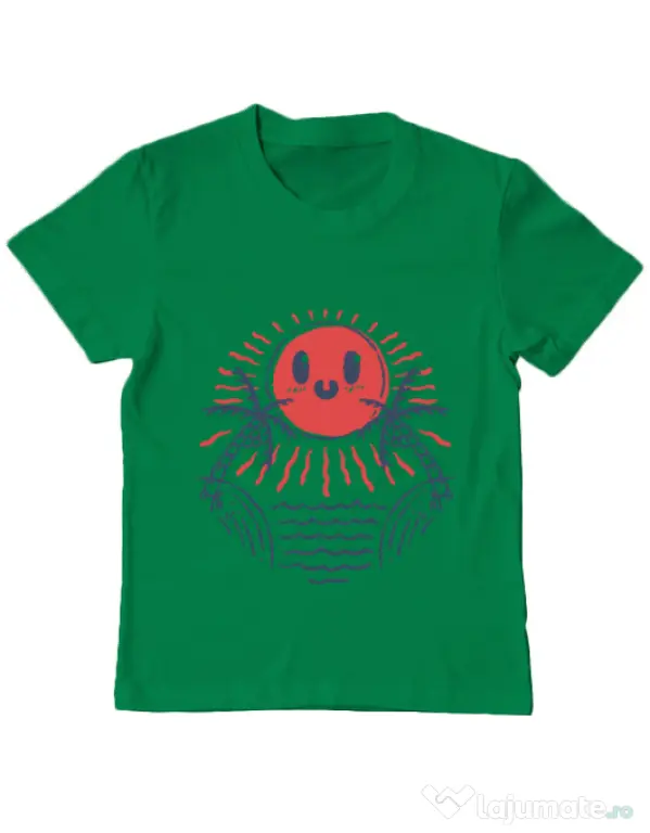 Tricou ADLER copil Hello sunset Verde mediu