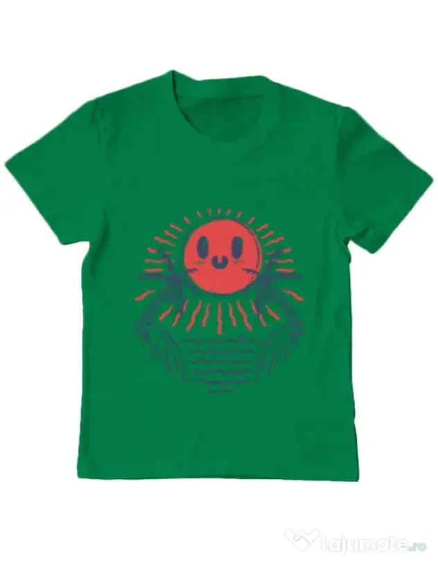 Tricou ADLER copil Hello sunset Verde mediu