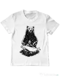 Tricou ADLER copil Bearware Alb