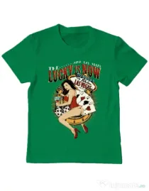 Tricou ADLER copil The lucky is now Verde mediu