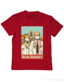 Tricou ADLER copil Real heroes Rosu
