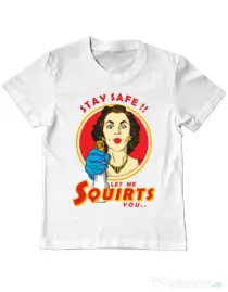 Tricou ADLER copil Squirts Alb