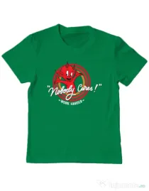 Tricou ADLER copil Nobody cares Verde mediu
