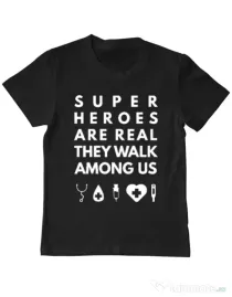 Tricou ADLER copil Medical heroes Negru