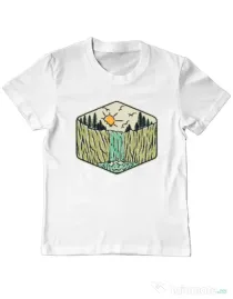 Tricou ADLER copil Beauty waterfall Alb