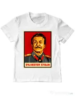 Tricou ADLER copil Sylvester Stalin Alb