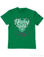 Tricou ADLER copil Work of heart Verde mediu