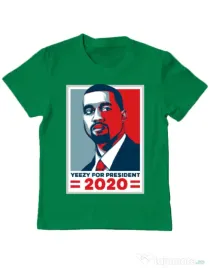 Tricou ADLER copil Yezzy for president Verde mediu