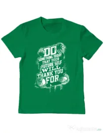 Tricou ADLER copil Do something today Verde mediu