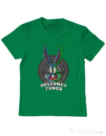 Tricou ADLER copil Helloney tunes Verde mediu