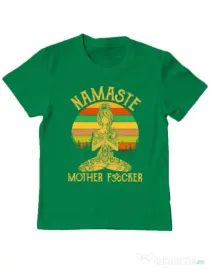 Tricou ADLER copil Namaste motherfucker Verde mediu
