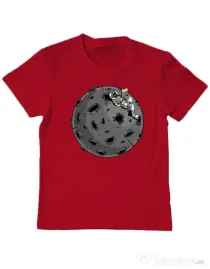 Tricou personalizat copil Chill Astronaut Rosu