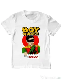Tricou personalizat copil Boy Wonder Alb