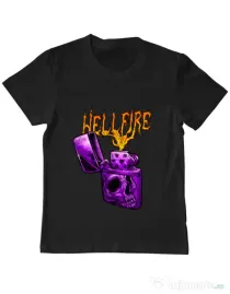Tricou personalizat copil HELLFIRE Negru