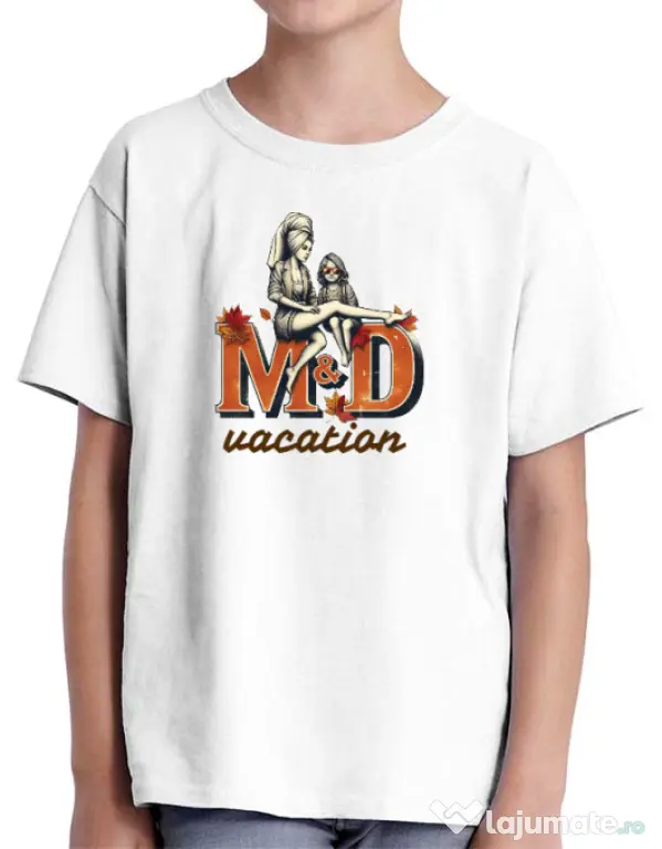 Tricou personalizat copil M&D 22 Alb
