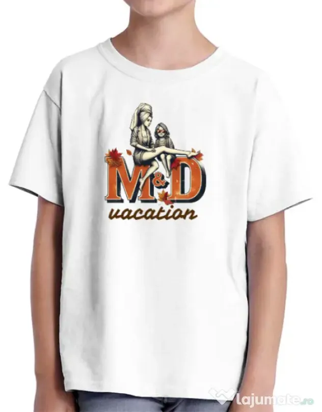 Tricou personalizat copil M&D 22 Alb