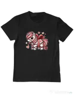 Tricou personalizat copil Cute ponny Negru
