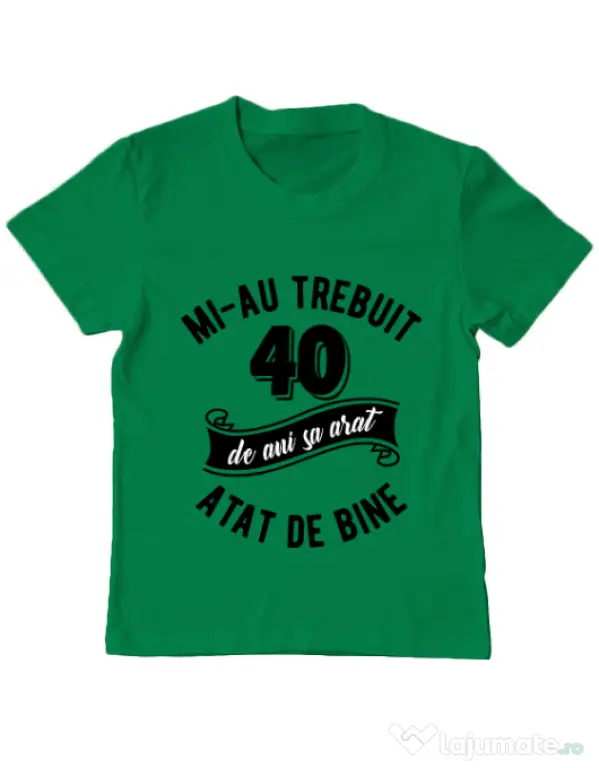 Tricou ADLER copil 40 de ani Verde mediu