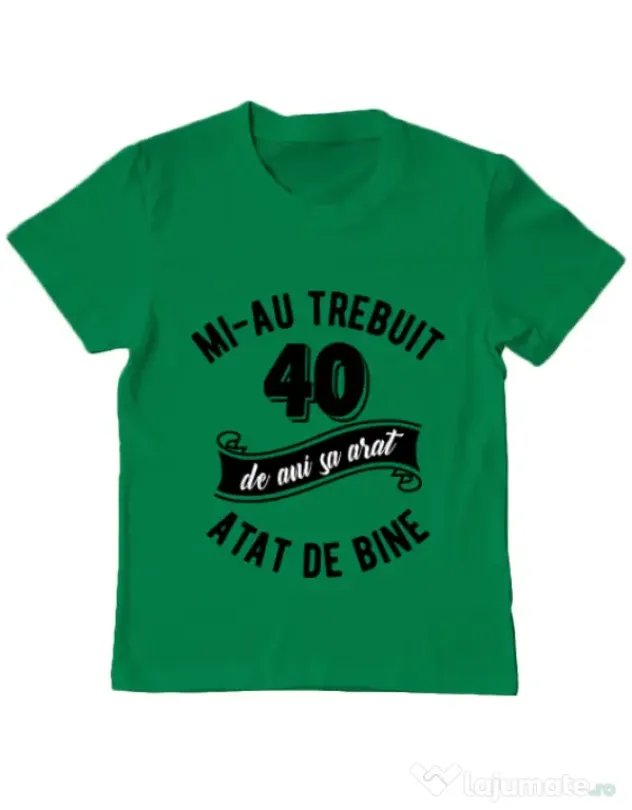 Tricou ADLER copil 40 de ani Verde mediu