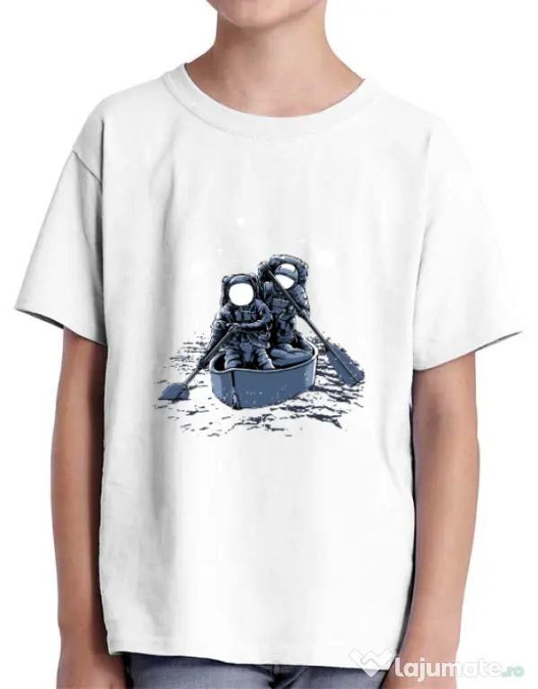 Tricou ADLER copil Across the galaxy Alb