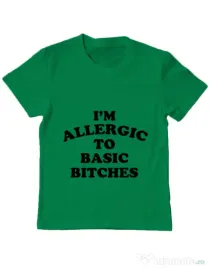 Tricou ADLER copil Allergic to basic bitches Verde mediu