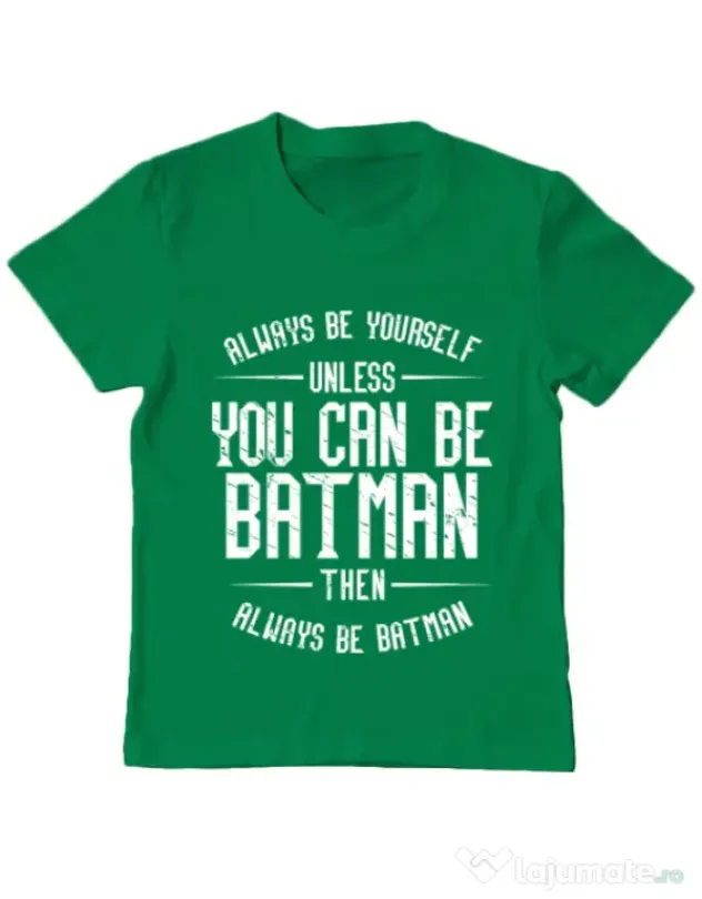 Tricou ADLER copil Always be batman Verde mediu