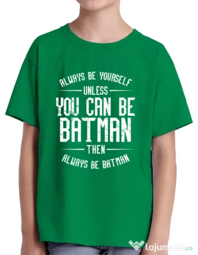 Tricou ADLER copil Always be batman Verde mediu