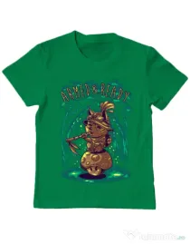 Tricou ADLER copil Armed and ready Verde mediu