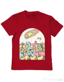 Tricou ADLER copil Asteroid Rosu
