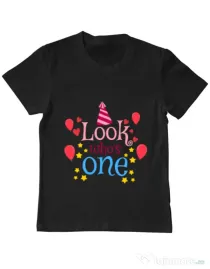 Tricou ADLER copil Baby birthday Negru
